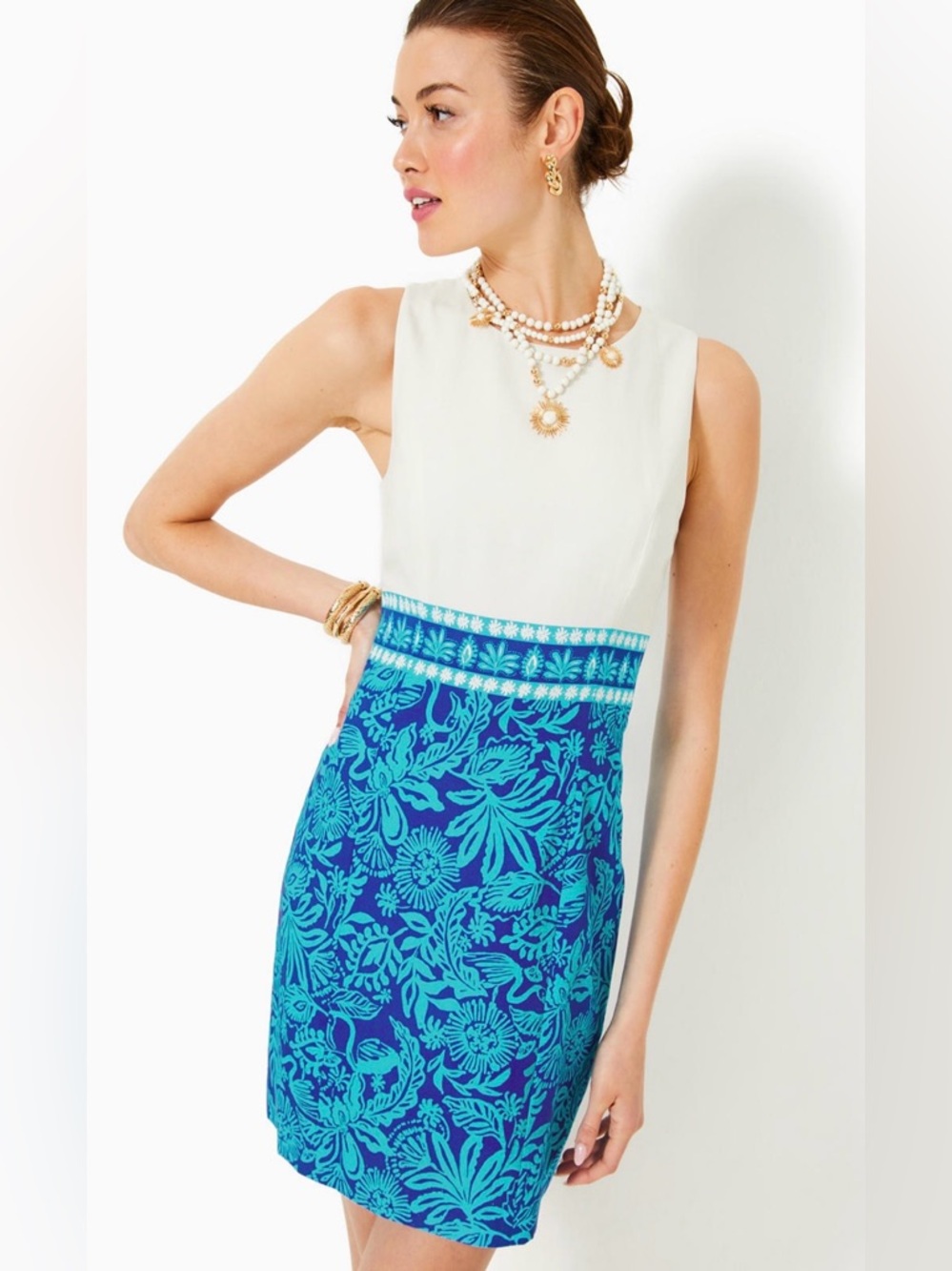 NWT Lilly Pulitzer Women's Aubria Shift Dress Sz 6 In Breezy Aqua